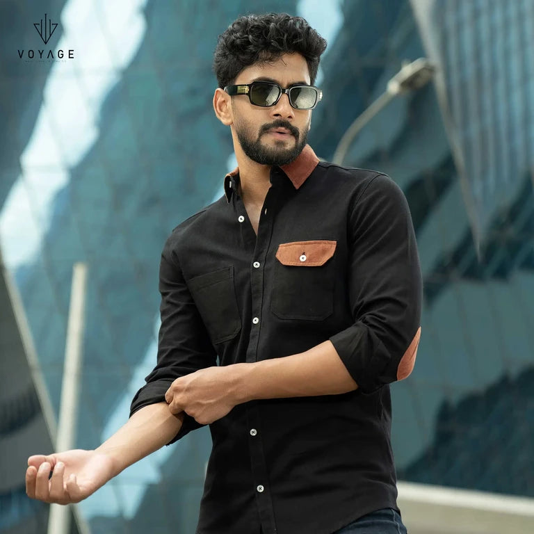 Black Contrast Denim