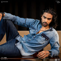 Vintage Indigo Denim Shirt 4025