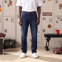 Skinny dark blue jeans