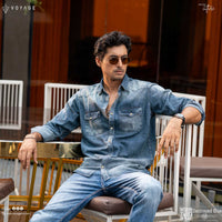 Destroyed Blue Denim 4019