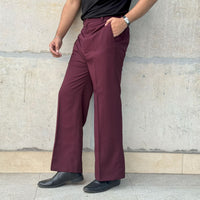 Voyage maroon pajama 2504, front view on model
