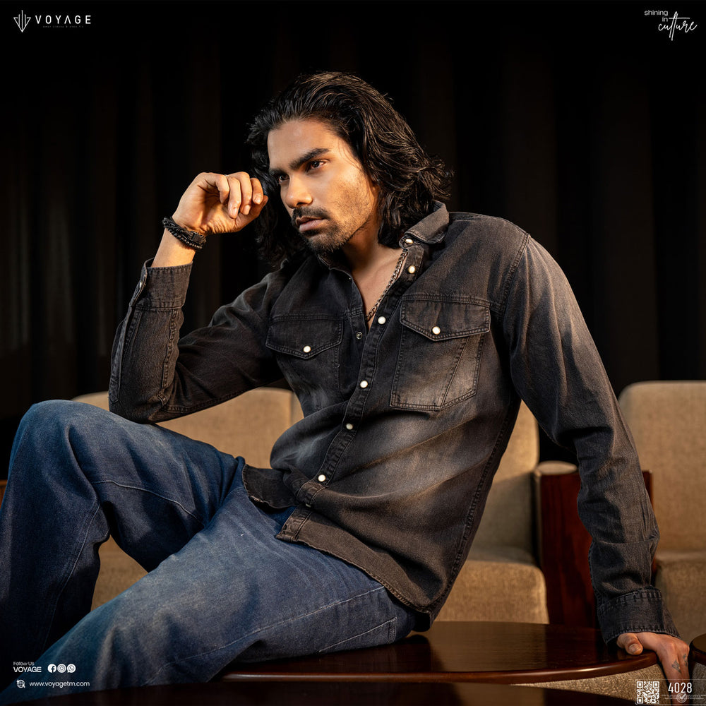 Black Denim Vintge Washed 4028