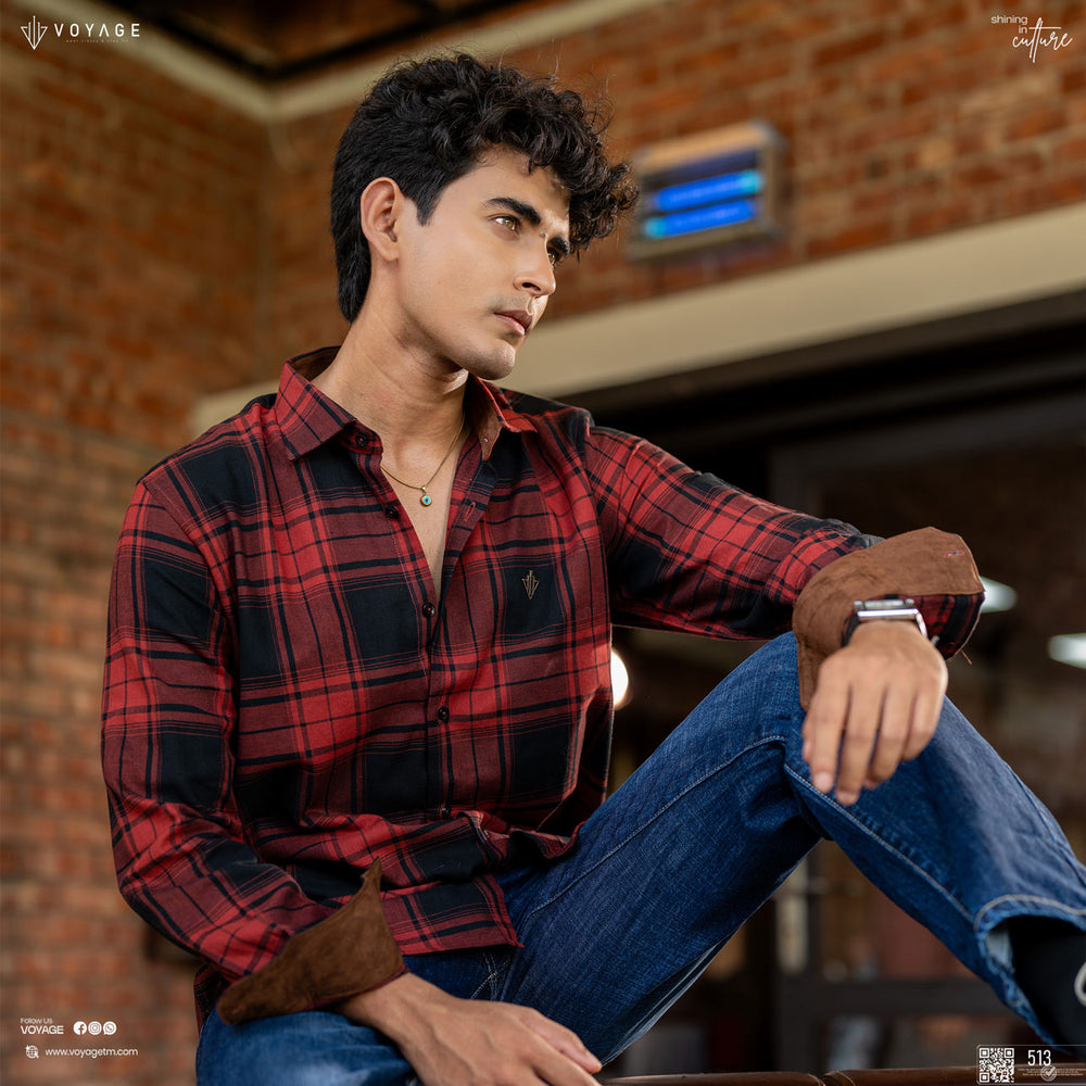 Classic Red Plaid Shirt 513