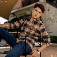 Heritage Navy Check Shirt 518