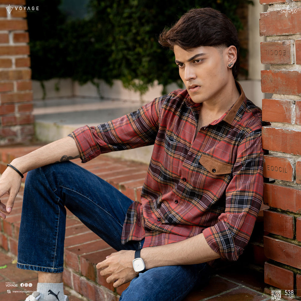 Rustic Red  Casual Shirt 538