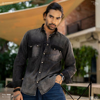 Acid Wash Denim Shirt 4023