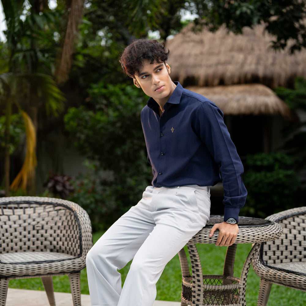 Navy Plain Shirt 151