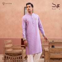 Voyage light purple panjabi 1010, front view on model